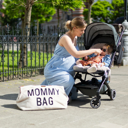 Mommy Bag® stor pusletaske - Teddy - Ecru