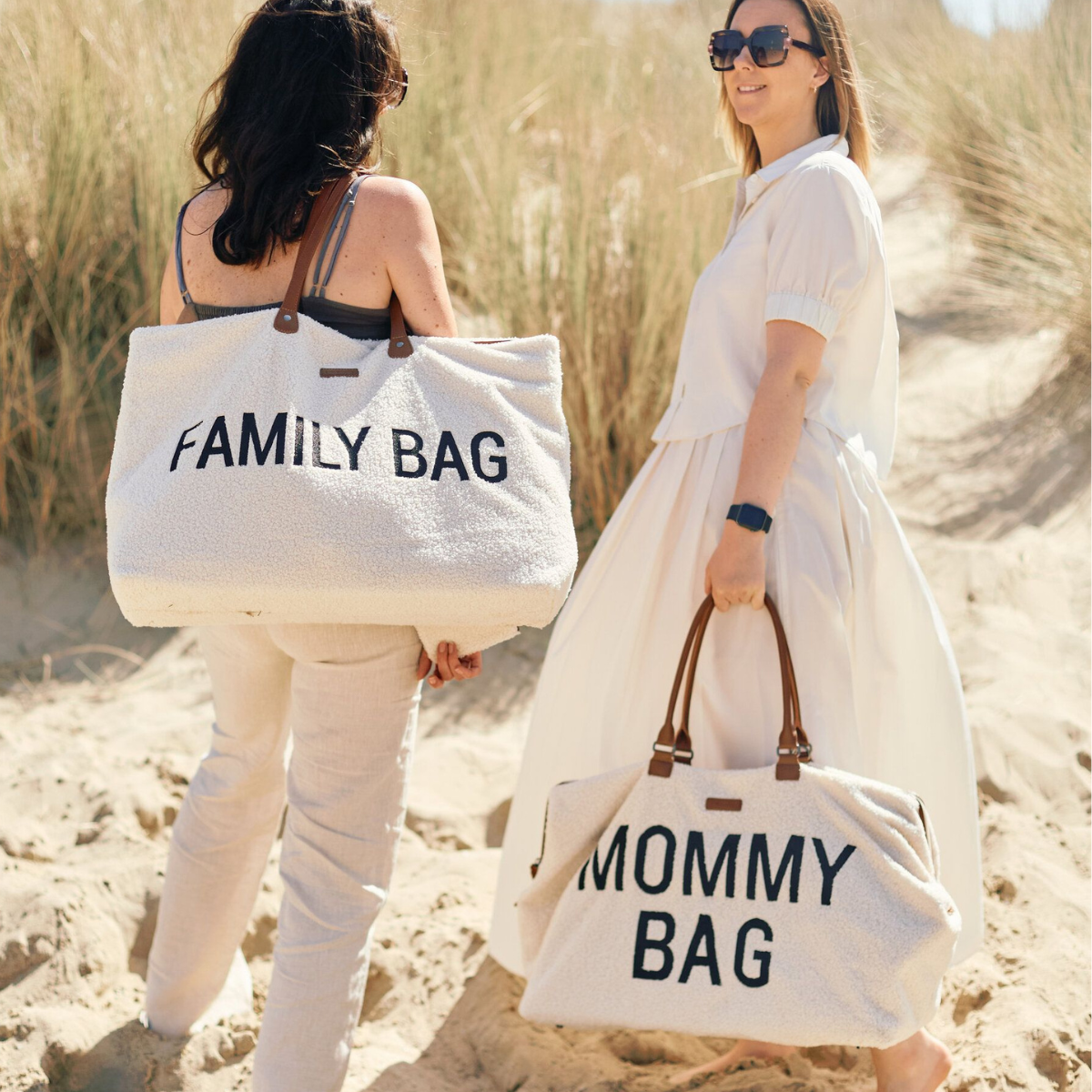 Mommy Bag® stor pusletaske - Teddy - Ecru