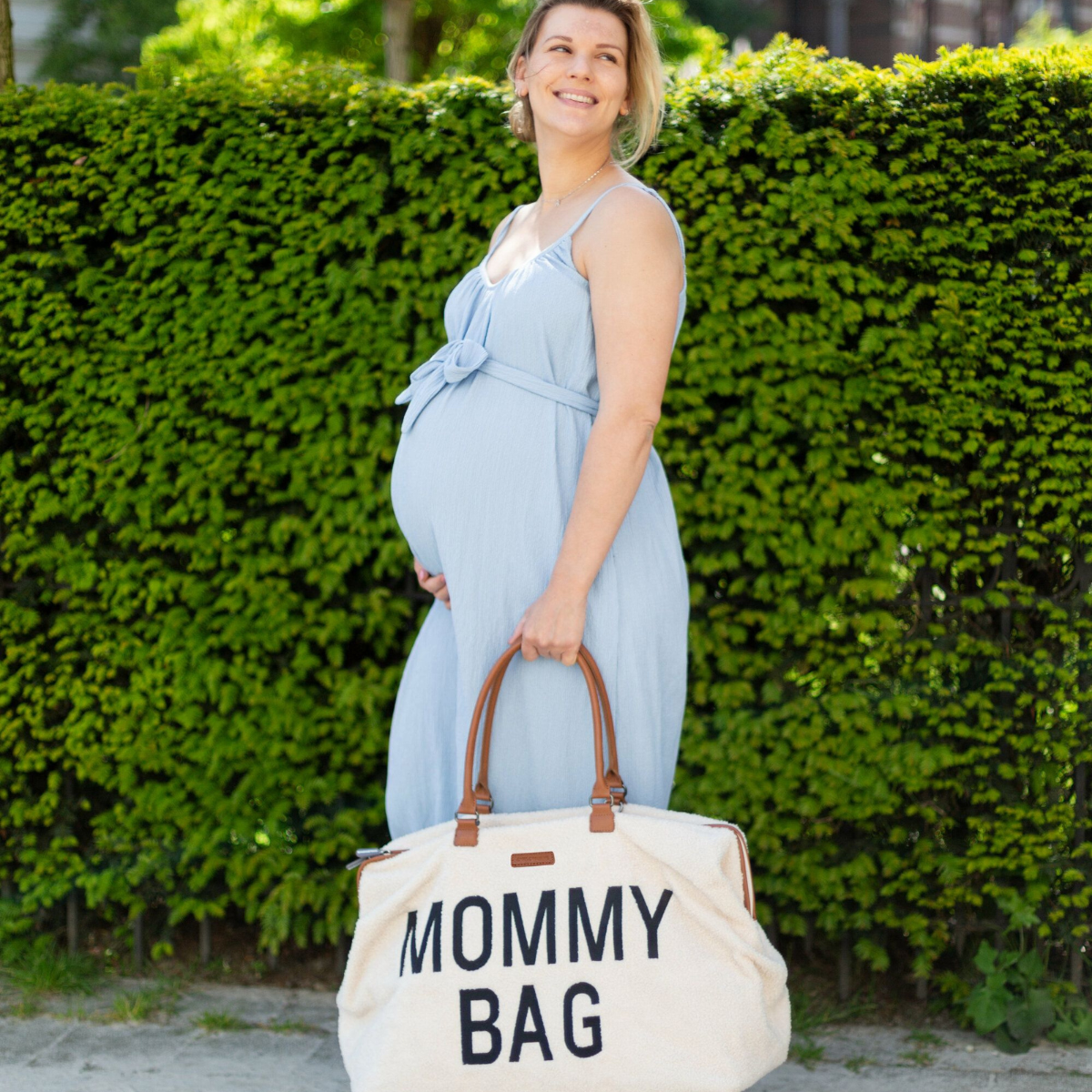Mommy Bag® stor pusletaske - Teddy - Ecru