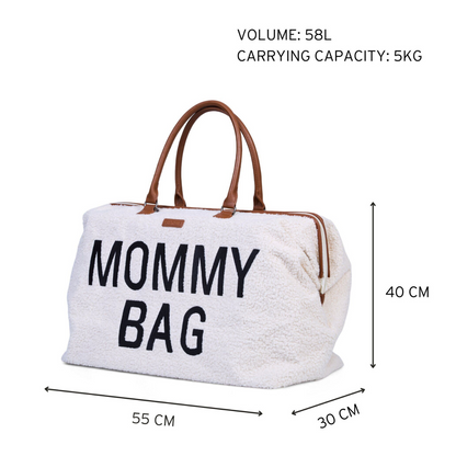 Mommy Bag® stor pusletaske - Teddy - Ecru