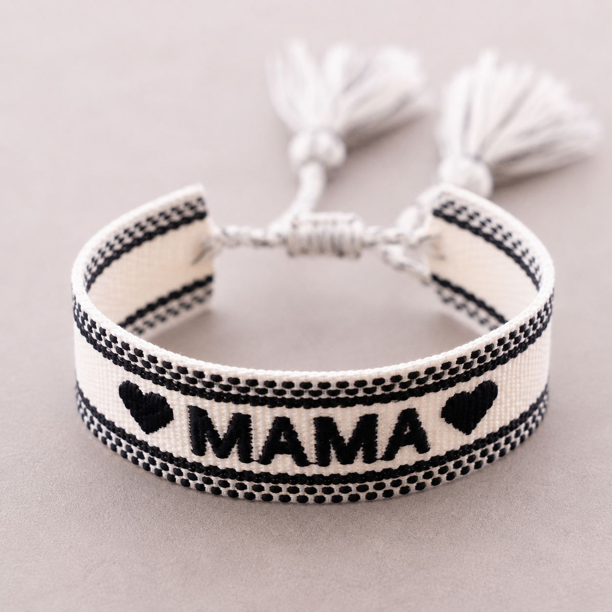 Macramé MAMA-armbånd