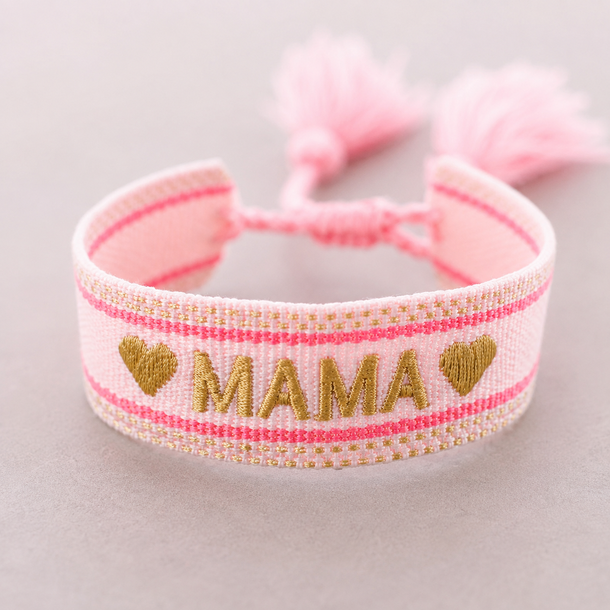 Macramé MAMA-armbånd