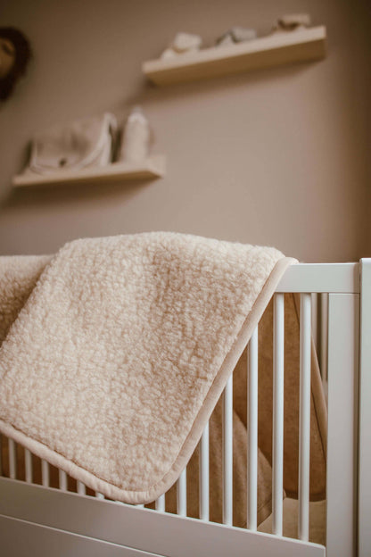 Babytæppe i 100% børstet merinould 75x100 cm
