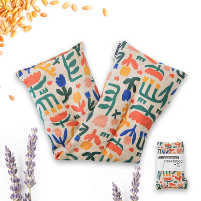 Varmepude med hvedekerner og lavendel