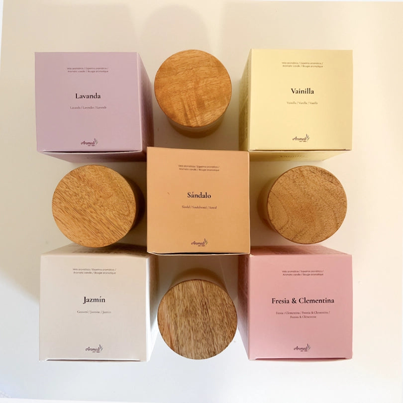 Duftlys i soja med naturlige æteriske olier