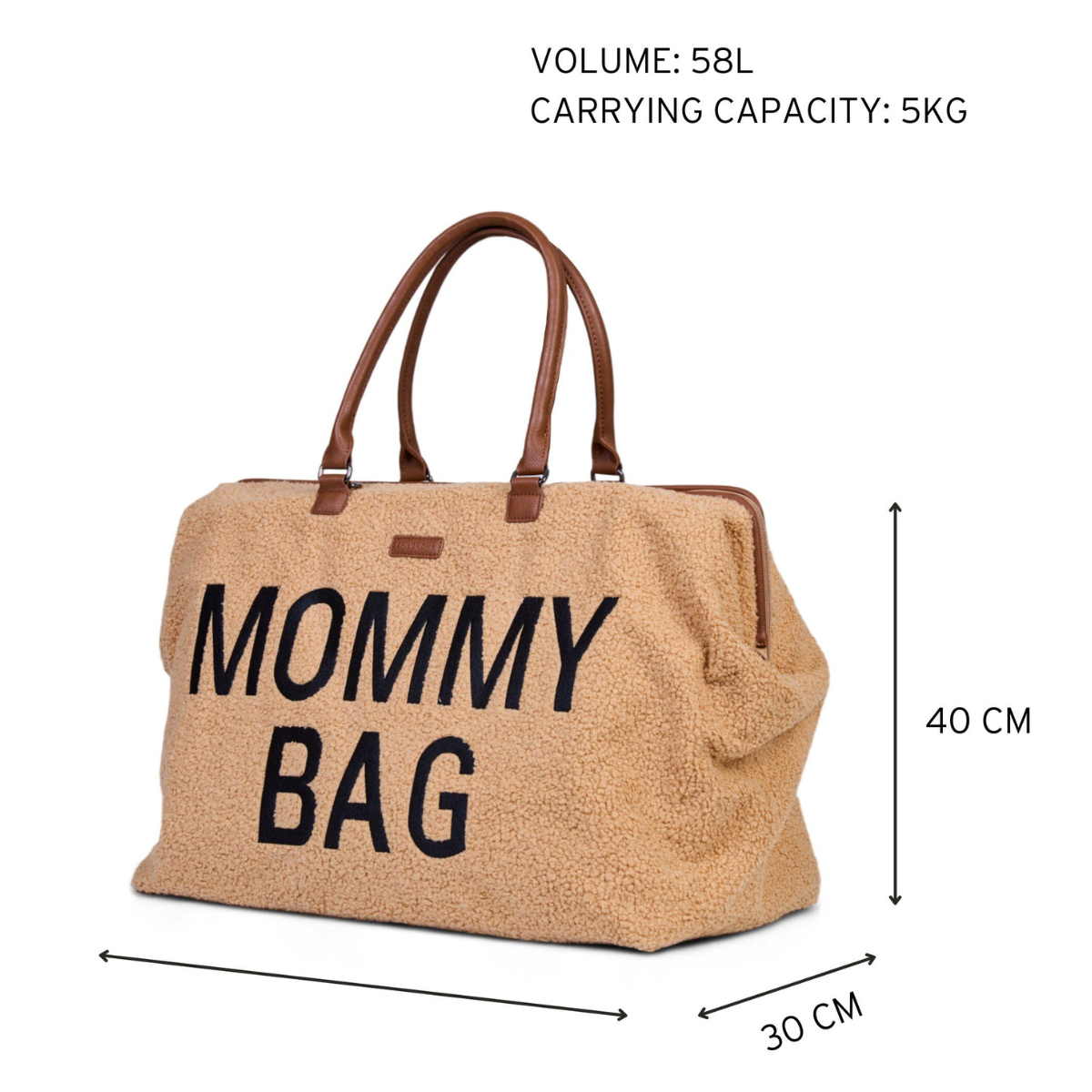 Mommy Bag® stor skötväska - Teddy - Beige