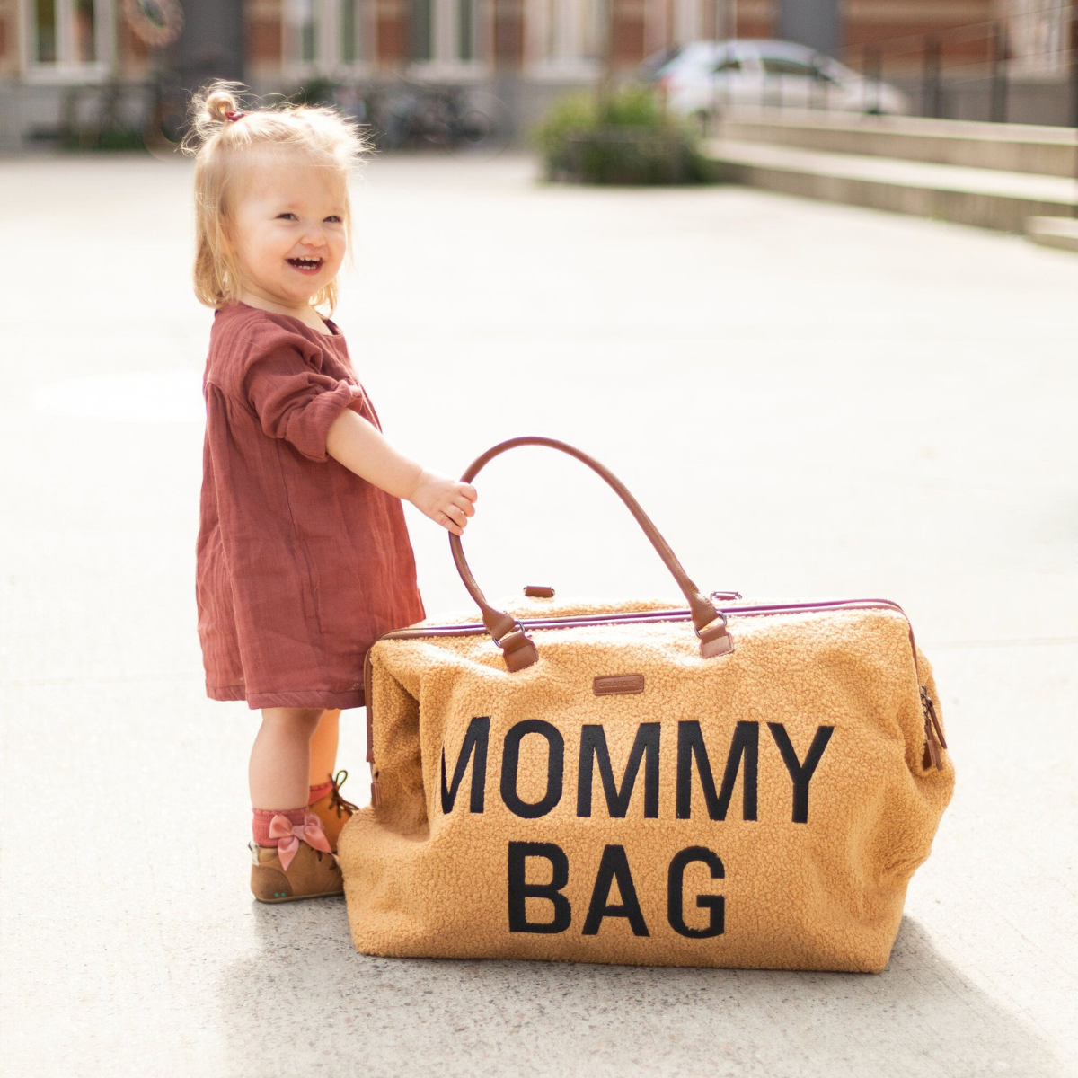 Mommy Bag® stor skötväska - Teddy - Beige